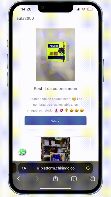 Aula2000 Chiringo WhatsApp Store