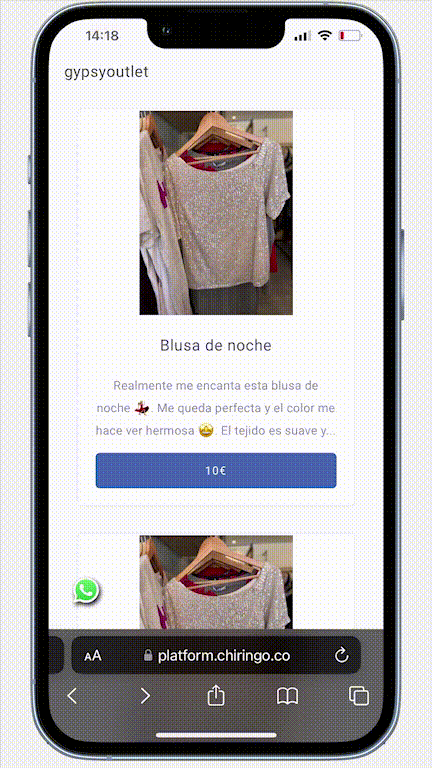 GypsyOutlet Chiringo WhatsApp Store